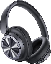 Hybrid Active Noise Cancelling Headphones 120H Playtime Wireless Headphones Bluetooth 6.0 Over Ear Headphones with 6 ENC HD Call Mic, Hi-Res 360° Spatial Audio ANC Headphone for Travel Workout Black - Image 1
