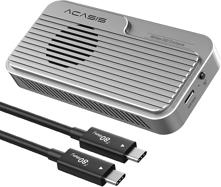 ACASIS 80Gbps M.2 NVMe SSD Enclosure, Thunderbolt 5 & USB4 V2.0 Compatible