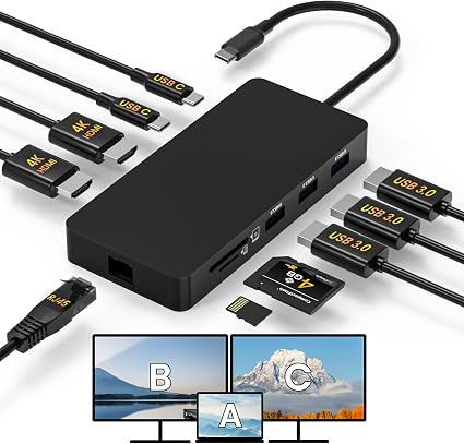 Laptop Docking Station Dual 4K HDTV Monitor - Image 4