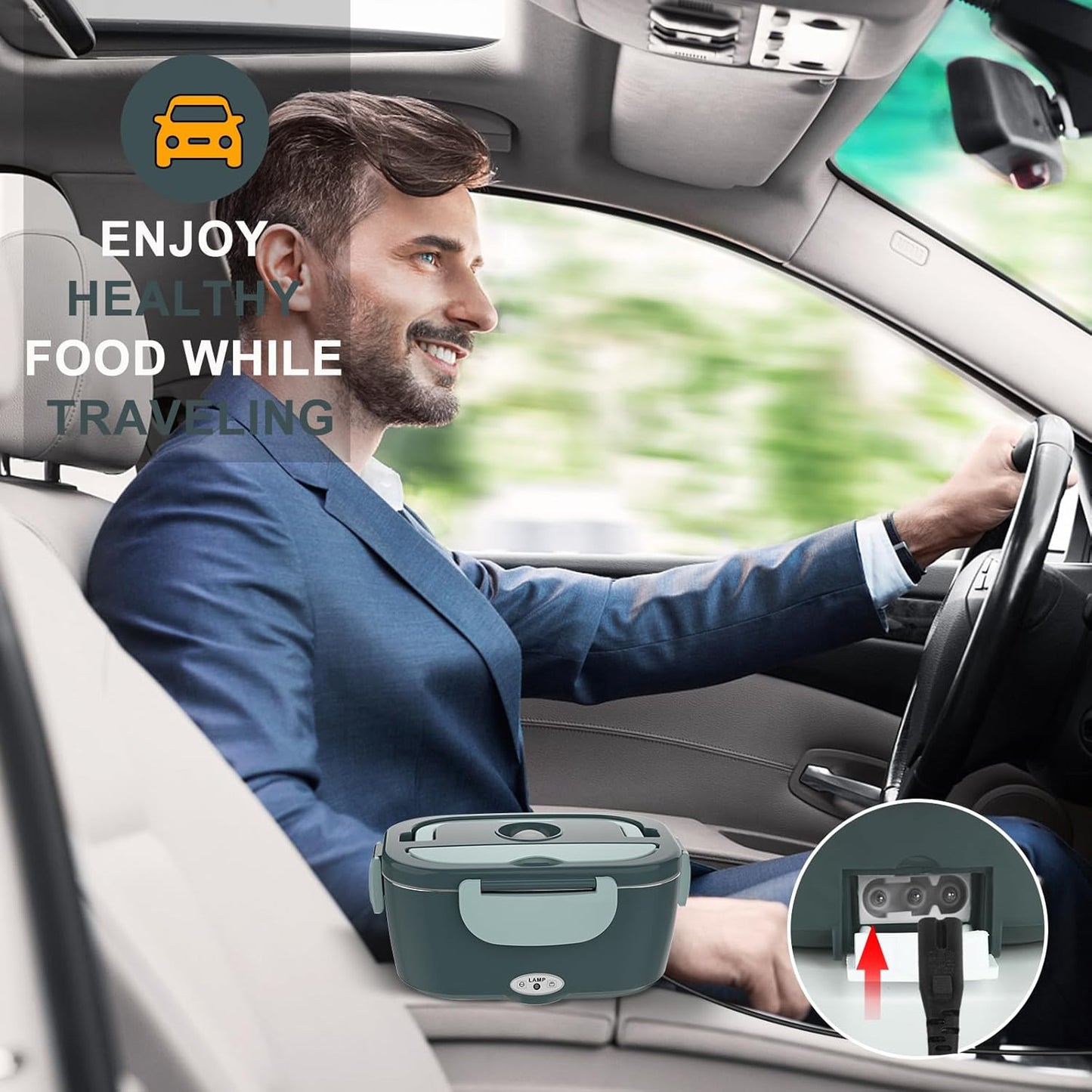 Electric Heated Lunch Box – Portable Food Warmer for Car, Home & Office