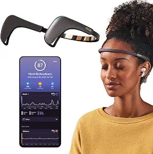 MUSE 2: The Brain Sensing Headband - EEG MUSE Headband Meditation Tracker and Monitor - Multi Sensor Biofeedback Devices for Home Use with Responsive Sound Feedback Guidance - Neurofeedback Devices