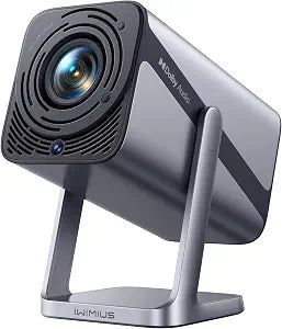 [4K Support/Auto Focus/360°Adjustable Stand]Smart-Mini-Projector with WiFi 6 and Bluetooth5.2, Native 1080P Portable Projector, Dolby Audio, iWIMIUS Outdoor Movie Proyector Compatible with Netflix