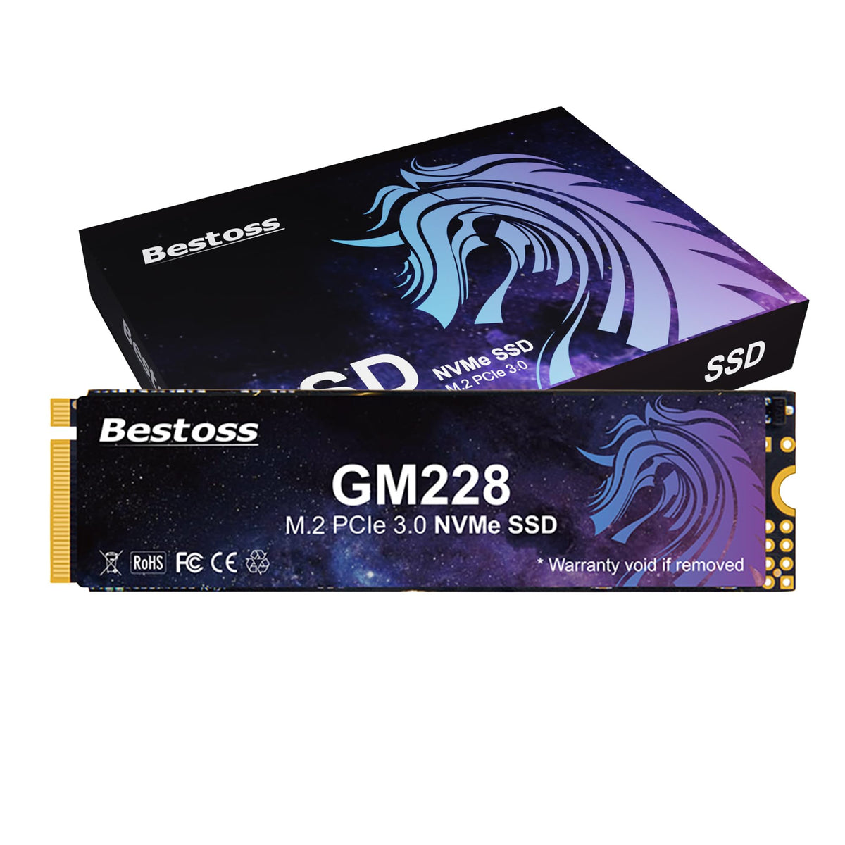 Bestoss 1TB NVMe M.2 SSD PCIe 3.0 2280 Internal SSD, Up to 2400MB/s