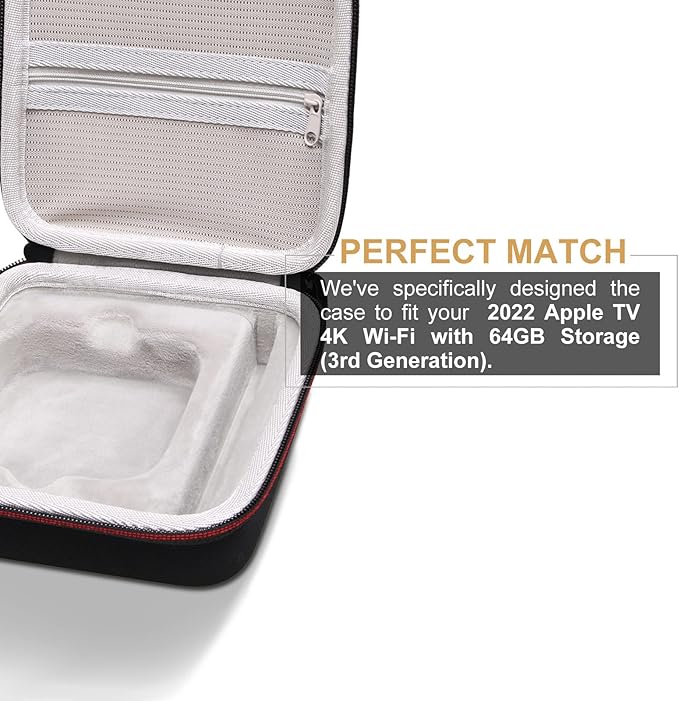 LTGEM EVA Hard Case for 2022 Apple TV 4K Wi‑Fi with 64GB Storage (3rd Generation) - Travel - Protective Carrying Storage Bag