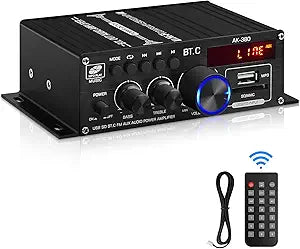 Bluetooth 5.0 Audio Power Amplifier AK-380 400W+400W 2.0 CH HiFi Stereo Amp