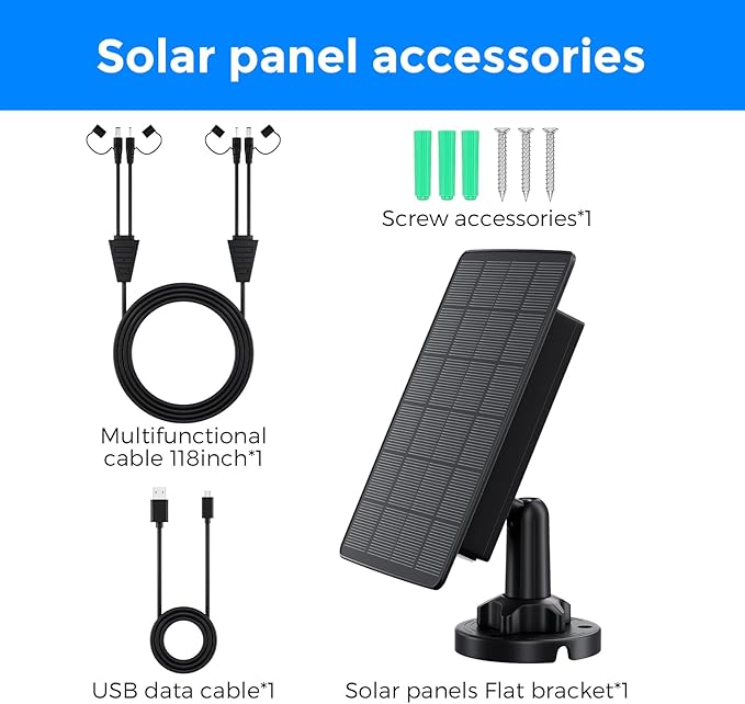 Solar Panel for Trail Cameras, 5000mAh Solar Battery Charger Kit with 12V 1A & 6V 1.5A Dual Output, Built-in Lithium Battery | IP65 Waterproof, Compatible with Bushnell, Stealth Cam, Wildgame