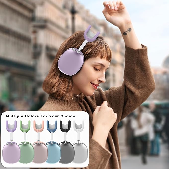 for AirPods Max case Cover,Anti-Scratch Ear Pad Case Cover/Ear Cups Cover/Headband Cover for AirPods Max. Clear Soft TPU and Silicone,Skin Scratch Proof.