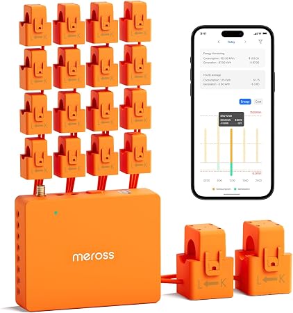 Meross Smart Home Energy Monitor, Real-Time Power & Cost Tracking