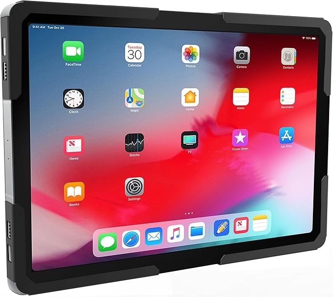 Mount-It! Universal iPad & Tablet Wall Mount Holder, Secure Steel Enclosure for 9.7–13.1 Inch Tablets, Wall or VESA 75x75 Mounting, Portrait or Landscape, Anti-Theft Tablet Mount for Office, Retail
