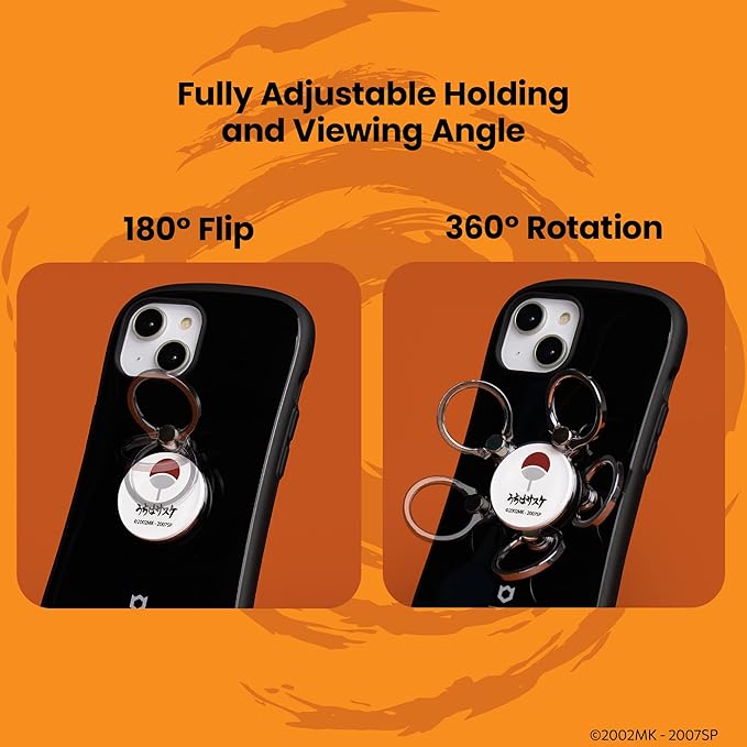iFace Naruto Shippuden Anime Licensed Collection Universal Smartphone Ring Holder Kickstand Accessory ??Stick On Phone Stand/Hand Gripper Compatible with iPhone, Samsung Galaxy, etc. - Uchiha Symbol