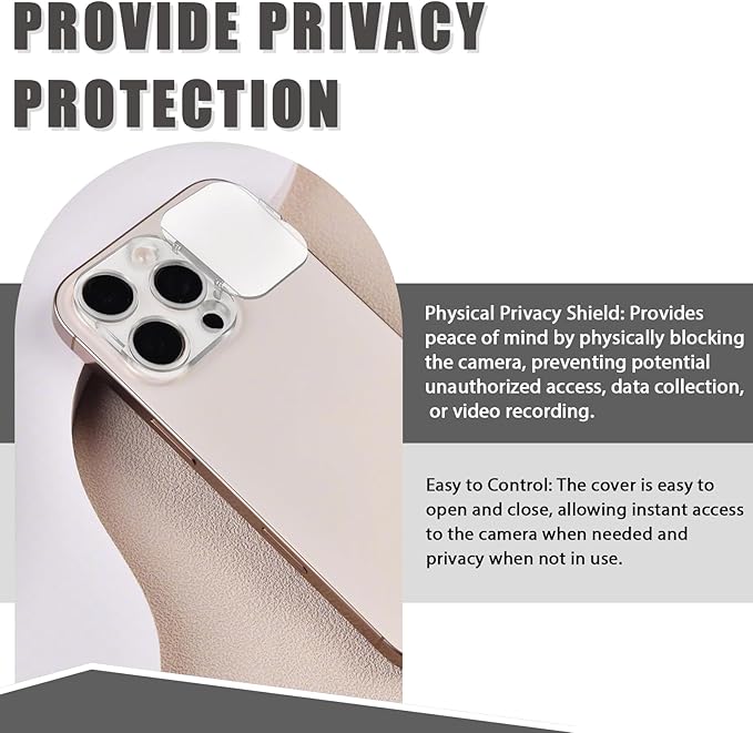 Camera Lens Cover Compatible for iPhone 14 Pro/14 Pro Max/15 Pro/15 Pro Max /16 Pro/16 Pro Max,Camera Lens Protector to Protect Privacy and Security,Strong Adhesive -2 Pack-Clear