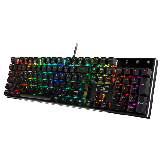 Redragon K556 Wired RGB Mechanical Gaming Keyboard, 104-Key Aluminum Board