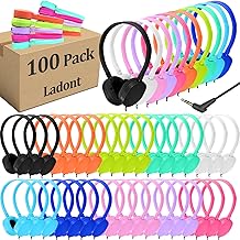 100 Pack Classroom Headphones, Bulk Kids Headphones for School Student Boys Girls Teens, 3.5mm Plug for Computer Chromebook,Grades K-12(10 Color) - Image 1