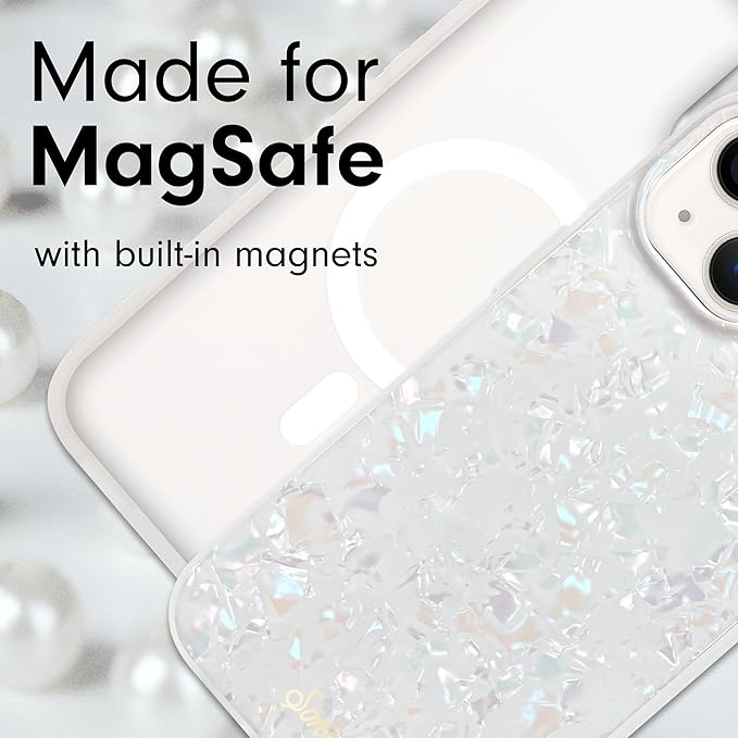 Sonix Case for iPhone 15 Plus, iPhone 14 Plus | Compatible with MagSafe | 10ft Drop Tested | Pearl Tort Marble