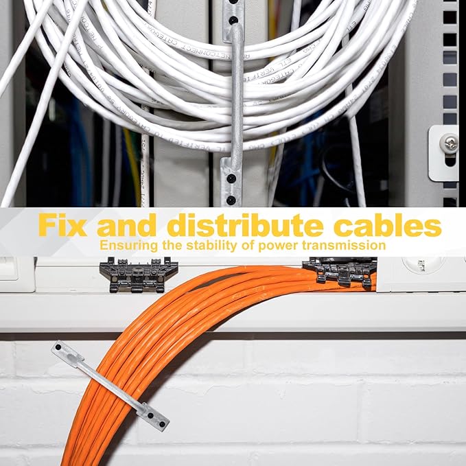 25 Pcs Distribution Rings Aluminum D Ring for Sorting Out Electric Cables, Cable Management, for Commercial and Residential Use, Silver(5 Inch)