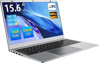 Silver 15.6 inch FHD Laptop Computer 16GB RAM 256GB SSD - Image 1