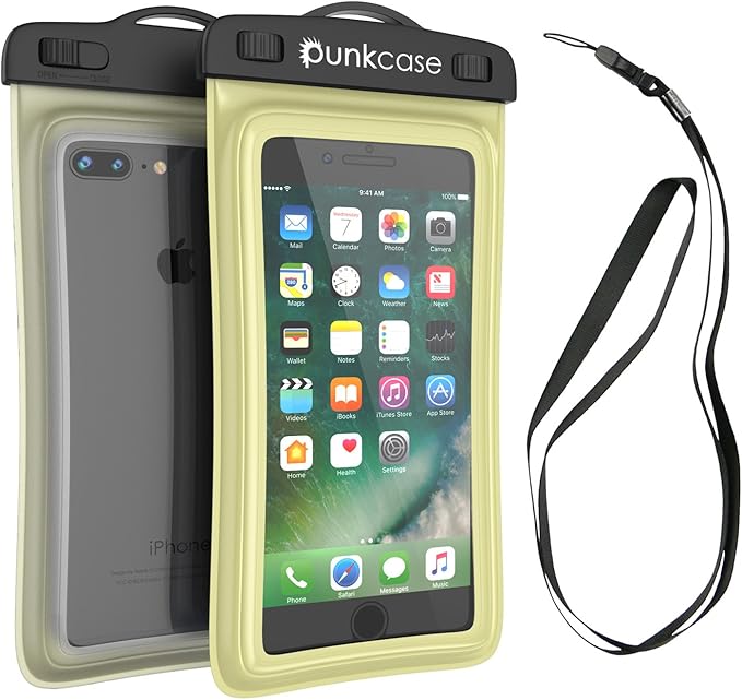Waterproof Phone Pouch, PunkBag Universal Floating Dry Case Bag for Most Cell Phones incl. iPhone 8 Plus & Samsung Galaxy S9 | Perfect for Keeping Your Cellphone & Valuables Dry and Safe