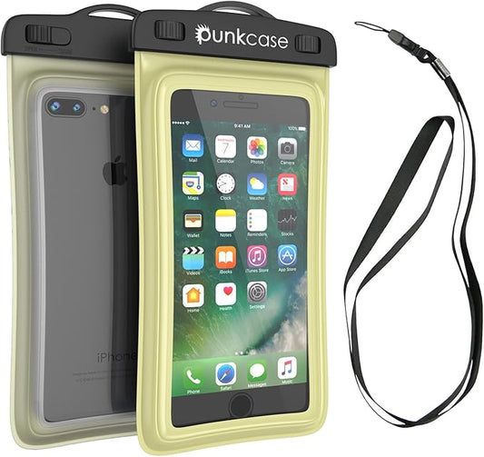Waterproof Phone Pouch, PunkBag Universal Floating Dry Case Bag for Most Cell Phones incl. iPhone 8 Plus & Samsung Galaxy S9 | Perfect for Keeping Your Cellphone & Valuables Dry and Safe