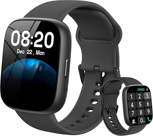 Smart Watch with Alexa & Bluetooth Calling-1.83" HD Touchscreen Fitness Watch, Fitness Tracker w/Heart Rate/Sleep Monitor, 30-Day Standby, 120+ Sports Modes, IP68 Waterproof Smartwatch for Android iOS