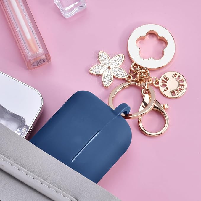 Case for Airpods Pro 1st 2nd Generation - VISOOM Airpods Pro 1/2 Cases Cover Women Silicone iPod Pro 2 Earbuds Wireless Charging Case Girl Bling Keychain for Apple Airpod Gen Pro 2