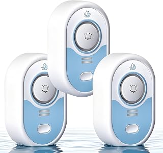 Water Leak Detector with Loud Alarm, 100dB Siren & LED Flash, Water Sensor Alarm for Home, Basement, Sump Pump, Kitchen, Bathroom, Water Heater, Indoor Outdoor 3-Pack