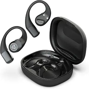 JLab Epic Open Sport Earbuds, Black, Wireless Open-Ear Audio Freedom Effortless Fit, Safe Listening, Bluetooth Multipoint, Customize with the App