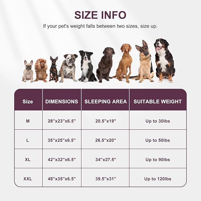 FURTIME Orthopedic Dog Beds for Large Dogs, Washable Dog Couch with Ultra Comfy Supportive Foam, High-Density Egg Crate Foam with Removable Cover, Pet Sofa Bed Waterproof, Nonskid Bottom