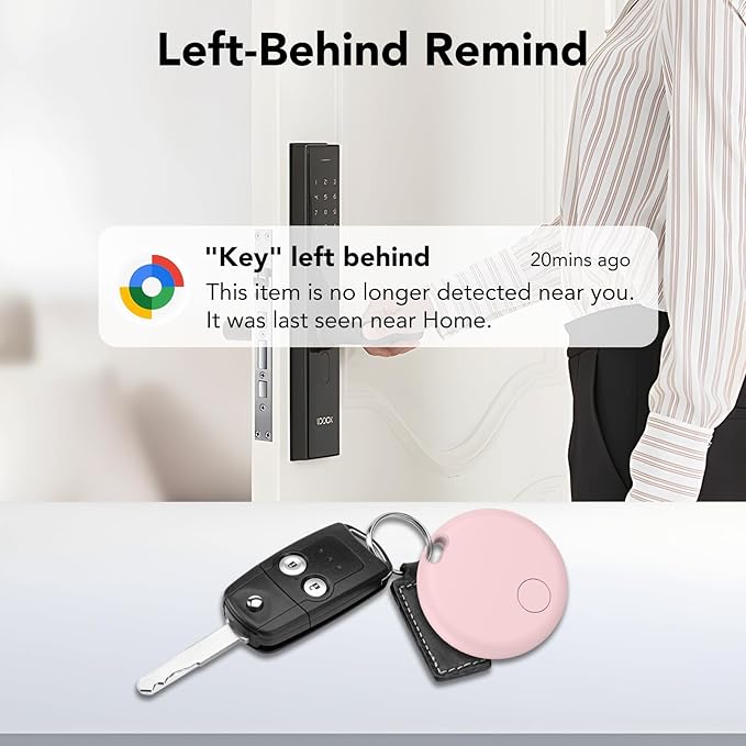 Bluetooth Tracker Tag for Android 2-Pack – GPS Item Finder for Keys, Wallet & Luggage, No Monthly Fee