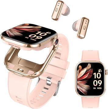 Smart Watch with Earbuds,2.02" HD Screen,2 in 1 Smart Watches for Women,Waterproof Fitness Tracker Watch with Wireless Earphone Compatible for Android iOS with Sports Monitor Sleep - Image 2