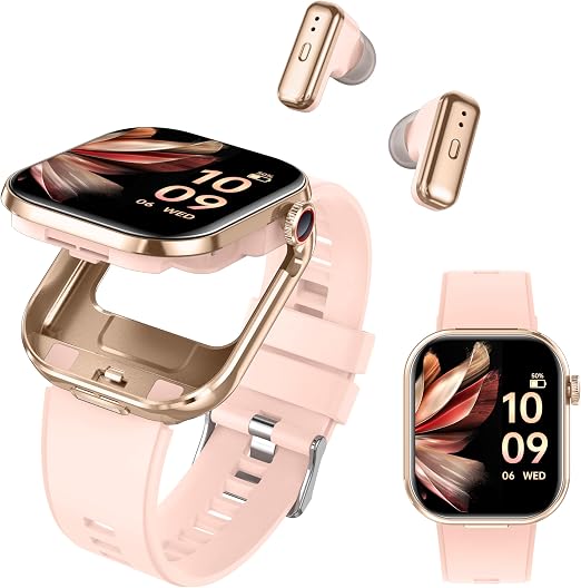 Smart Watch with Earbuds,2.02" HD Screen,2 in 1 Smart Watches for Women,Waterproof Fitness Tracker Watch with Wireless Earphone Compatible for Android iOS with Sports Monitor Sleep - Image 6