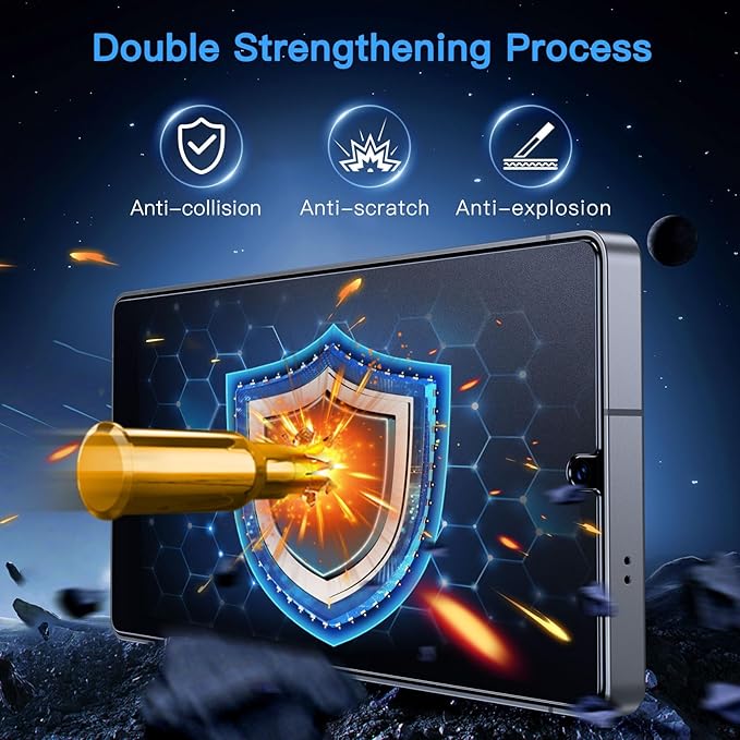 Uyiton for Samsung Galaxy S25 Ultra Matte Privacy Screen Protector - Anti-Fingerprint Anti-Spy Shatterproof Full Coverage Case Friendly 9H Tempered Glass Screen Cover, 2 Pack