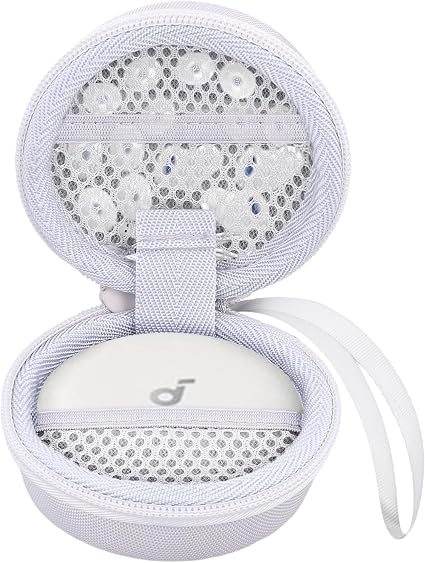 khanka Hard Travel Case for Anker Soundcore Sleep A30/A20 Earbuds,White