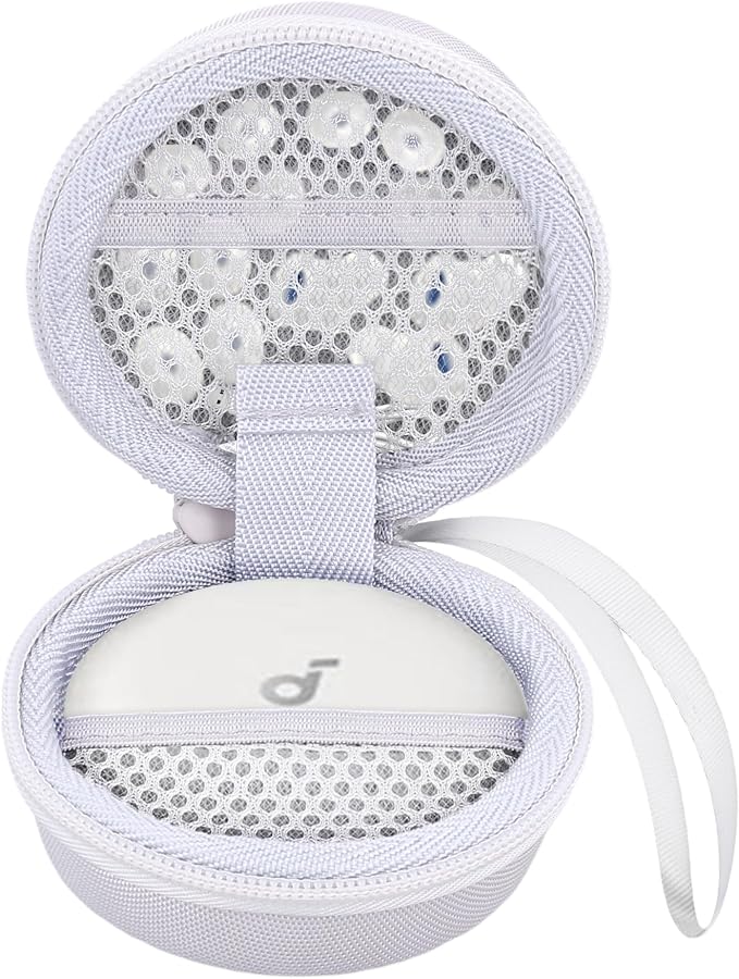 khanka Hard Travel Case for Anker Soundcore Sleep A30/A20 Earbuds,White