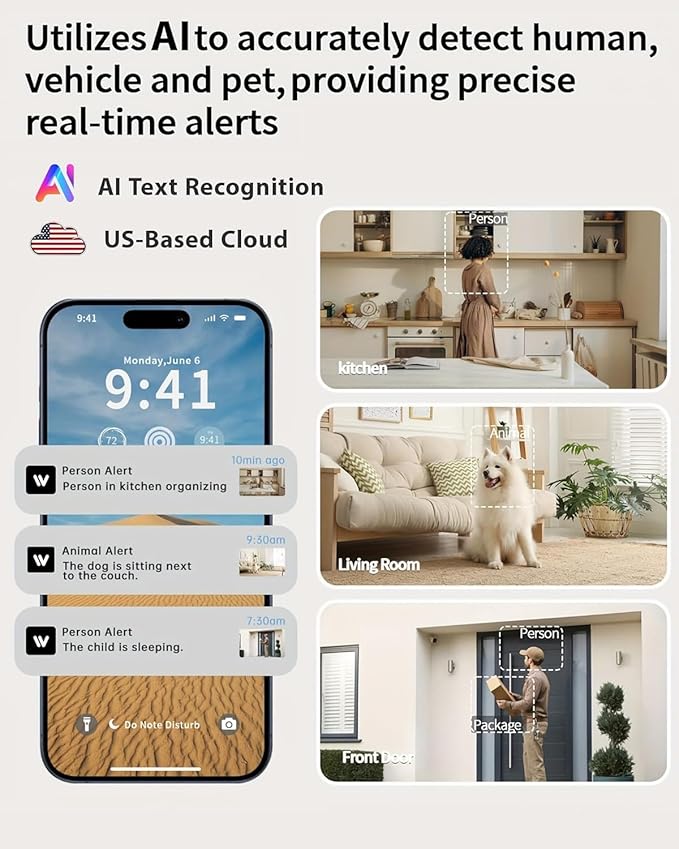 2K Indoor Security Camera (2-Pack), Dual-Band 2.4/5GHz WiFi Pet & Baby Monitor, AI Event Detection with Smart Search, Color Night Vision, 2-Way Audio, Human Detection, US App