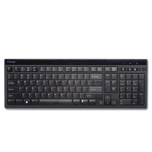 Kensington Slim Type Wired Keyboard (K72357USA) - Black