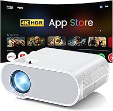 HOMPOW 4K Projector with WiFi and Bluetooth, 1500 ANSI Google TV Projector - Image 1