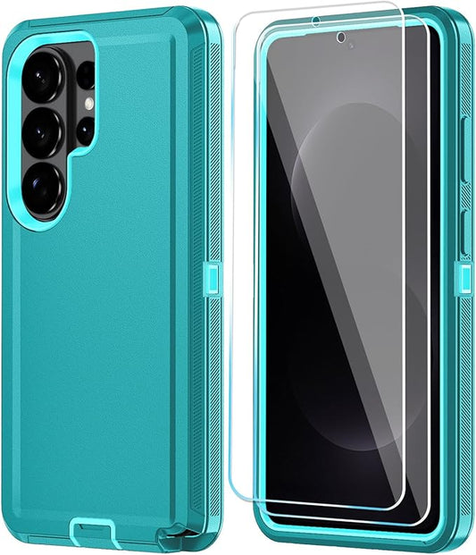 ONOLA Phone Case for Samsung Galaxy S26 Ultra Case with HD Screen Protector, Heavy Duty Shockproof & Dropproof 3-Layer Cover Phone Case for Galaxy S26 Ultra 6.9'',LakeSkyBlue