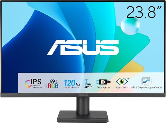 ASUS VA249QG 24 Inch 1080P 120Hz Eye Care Gaming Monitor, HDMI, DisplayPort