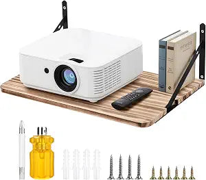 Wall Mounted Bracket for Projector （16.54 * 11.02 * 0.67 ） Router Wall Mount Floating Shelf,Projector Mount Rack Holder,Modem Cable Box for Xbox Series PS5 PS4 Wood SS1 etc