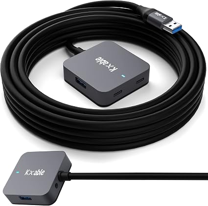 Upgrade USB Extension Cable 15FT with 4-Port (2 A + 2 C), Long USB 3.0 Type-A Extender Cord, Y Splitter Hub, Type-A Male to A-Female + C-Female Extender Cord - Image 4