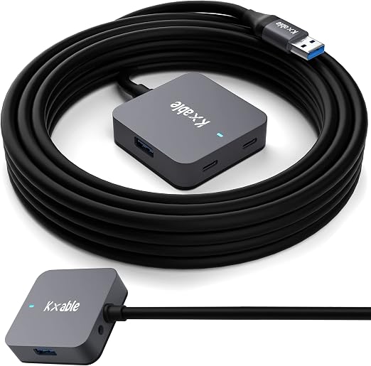 Upgrade USB Extension Cable 15FT with 4-Port (2 A + 2 C), Long USB 3.0 Type-A Extender Cord, Y Splitter Hub, Type-A Male to A-Female + C-Female Extender Cord - Image 6