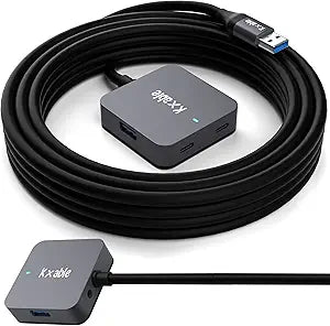 Upgrade USB Extension Cable 15FT with 4-Port (2 A + 2 C), Long USB 3.0 Type-A Extender Cord, Y Splitter Hub, Type-A Male to A-Female + C-Female Extender Cord - Image 1
