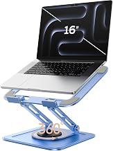 LOXP Adjustable Laptop Stand, Computer Stand with 360 Rotating Base