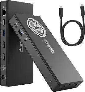 Plugable USB-C Docking Station, Dual 4K 60Hz HDMI for Windows and ChromeOS - Image 1
