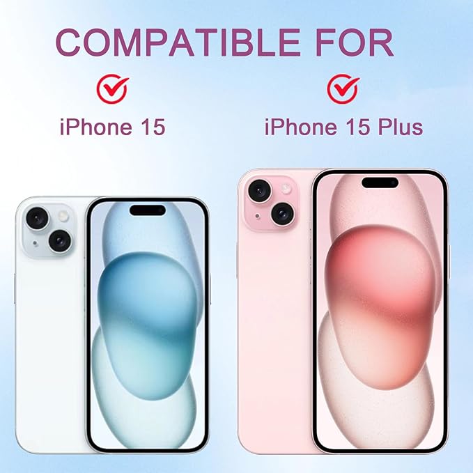 Camera Lens Cover Compatible for iPhone 15 / Phone 15 Plus,Camera Lens Protector to Protect Privacy and Security,Strong Adhesive -2 Pack