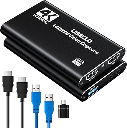 Newhope USB 3.0 HDMI Capture Card, 1080P 60FPS Capture with 4K Pass-Through