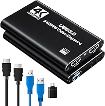 Newhope USB 3.0 HDMI Capture Card, 1080P 60FPS Capture with 4K Pass-Through