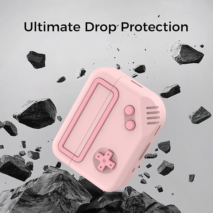 for AirPods Pro 3 Case - 2025 Silicone Game Console Design Case for Apple AirPods Pro 3rd Generation, Cute Airpod Pro 3 Cover for Men/Women (Pink)