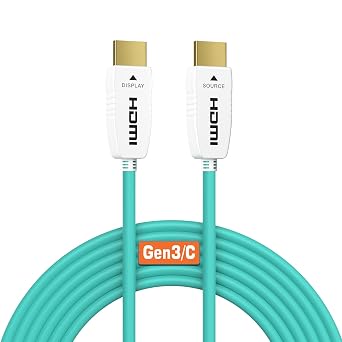 RUIPRO 8K Fiber Optic HDMI 2.1 Cable, 48Gbps, 8K60, 4K120, HDR, eARC, 40FT