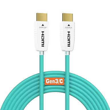RUIPRO 8K Fiber Optic HDMI 2.1 Cable, 48Gbps, 8K60, 4K120, HDR, eARC, 40FT